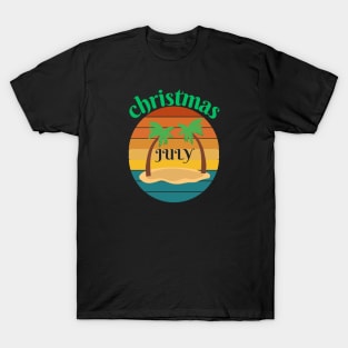 Christmas in july retro T-Shirt